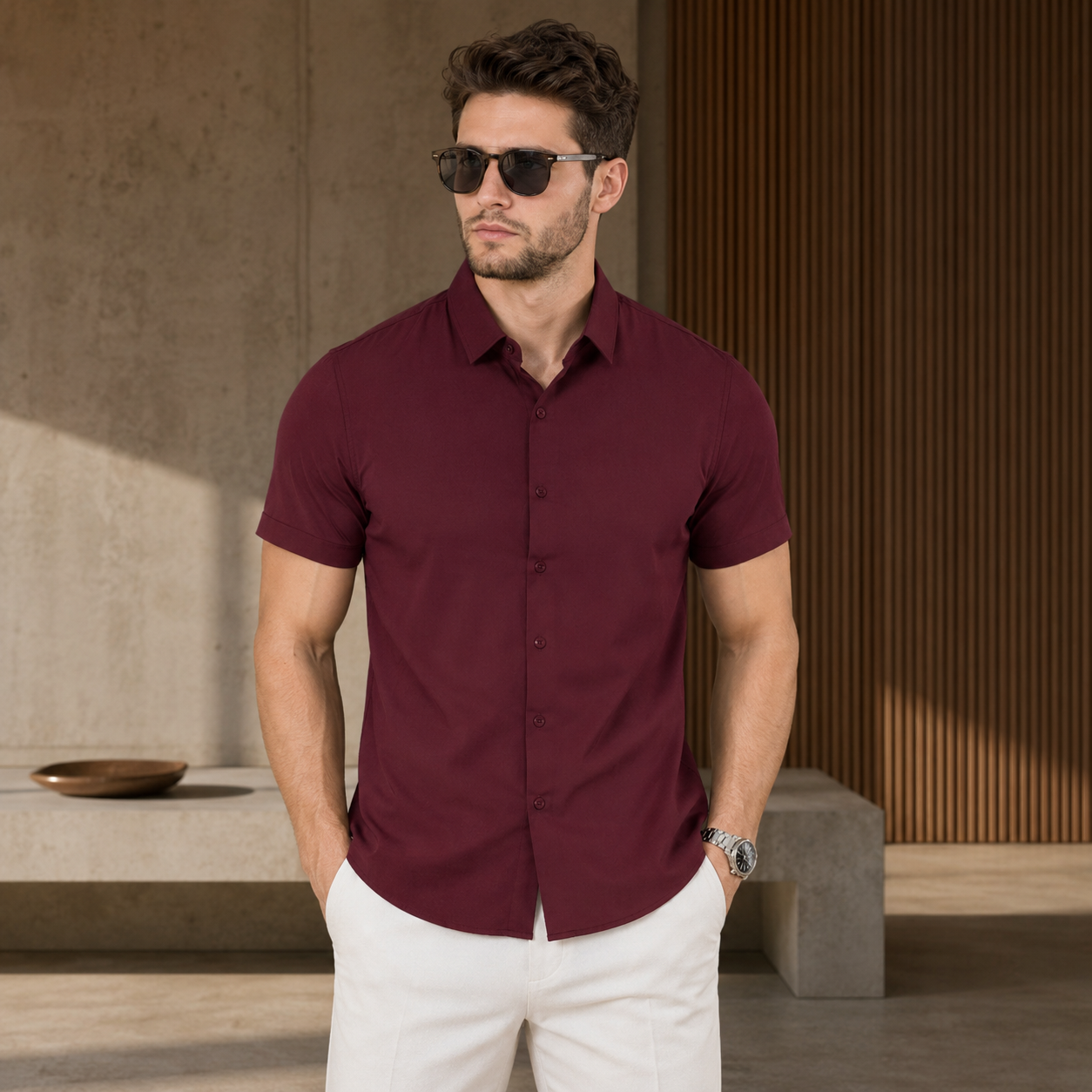 Men’s No-Iron Summer Casual Shirt