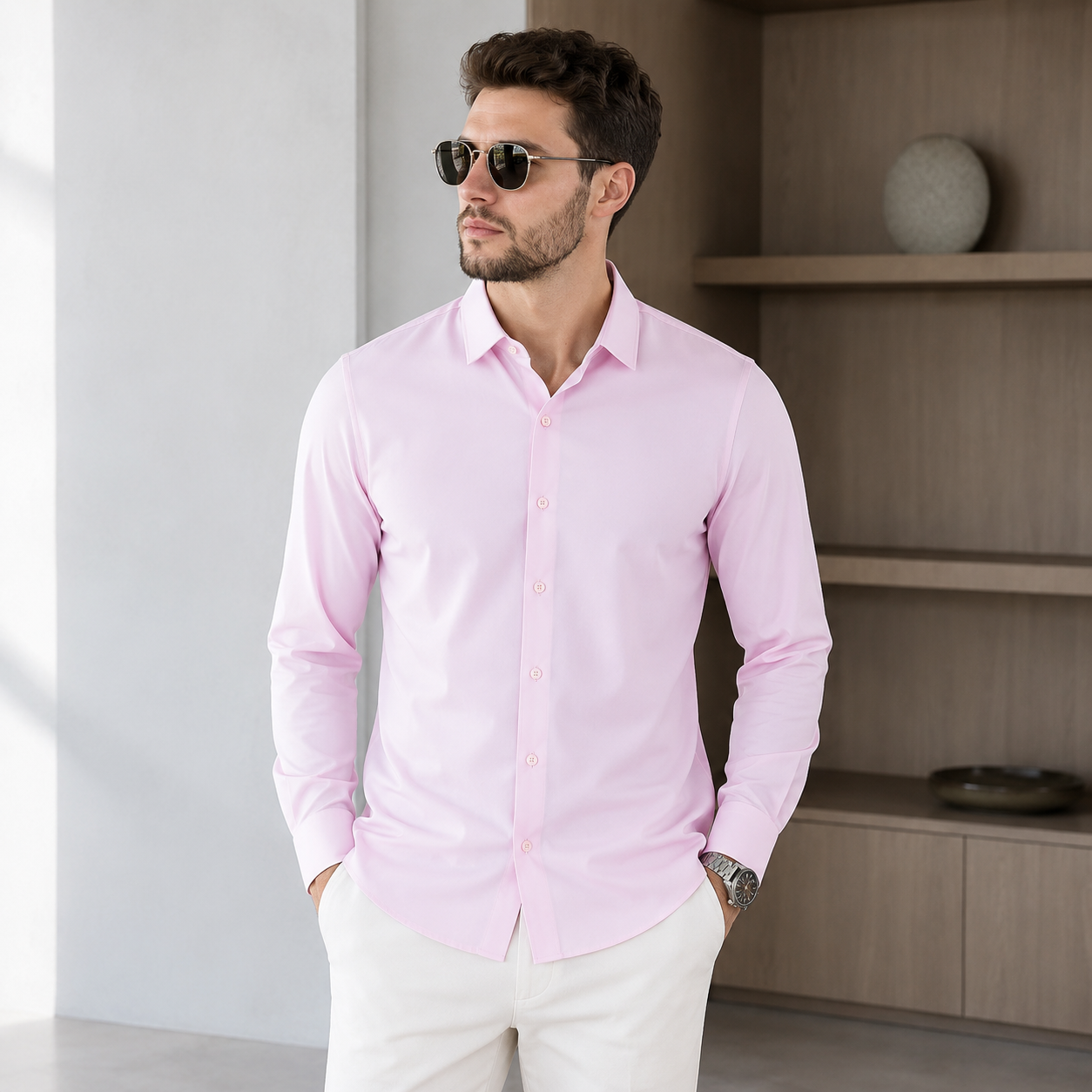 Men’s Wrinkle Resistant Long Sleeve Shirt